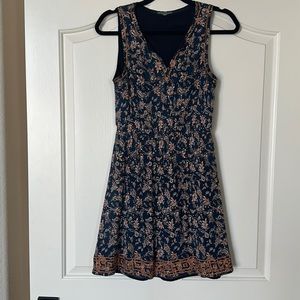 Market & Spruce navy orange sleeveless dress